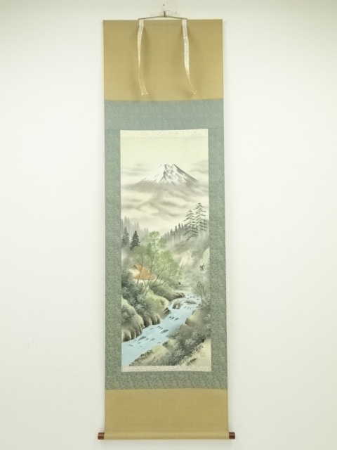 JAPANESE HANGING SCROLL / HAND PAINTED / LANDSCAPE